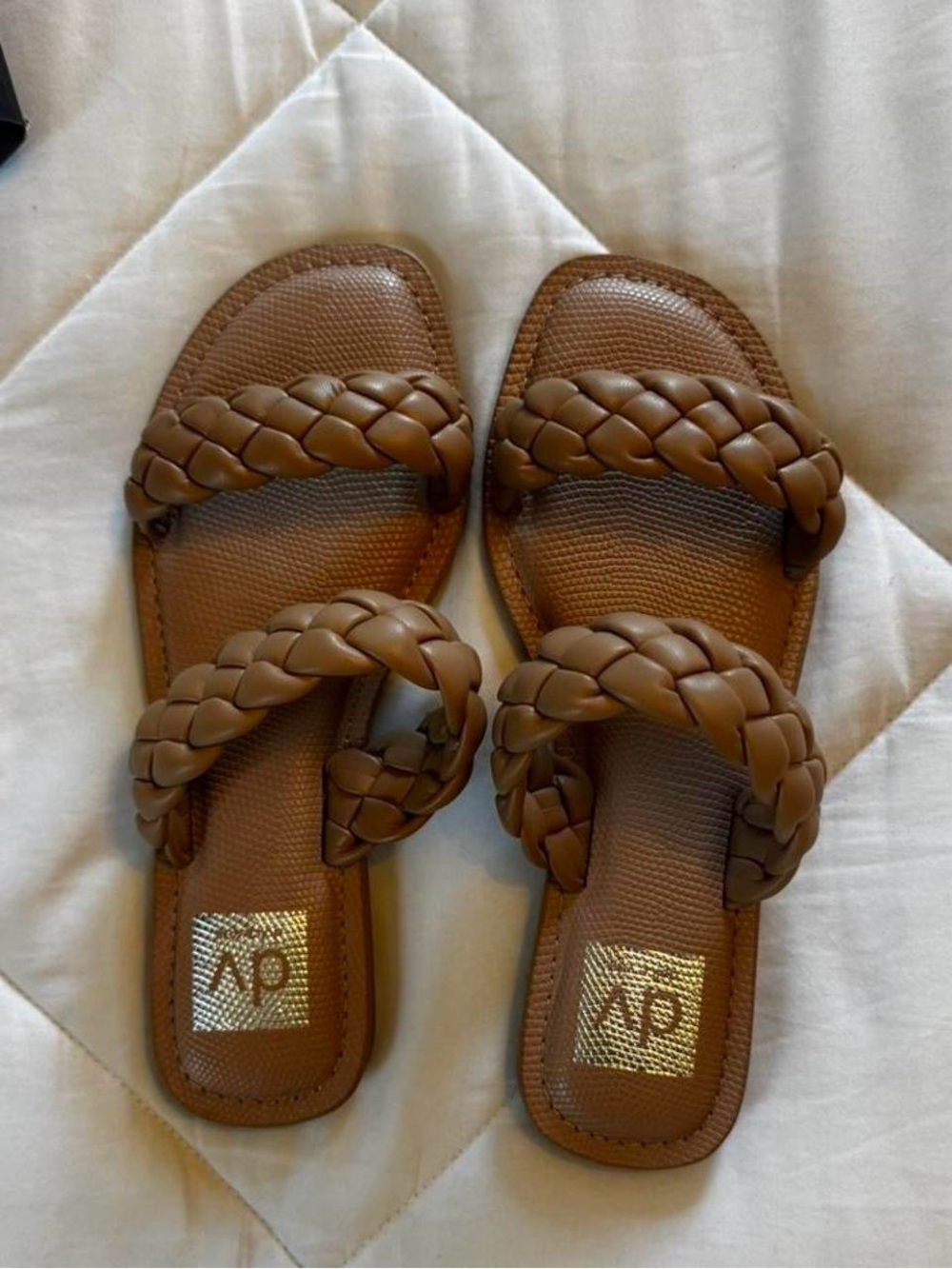Dolce Vita Braided Strap Brown Sandals